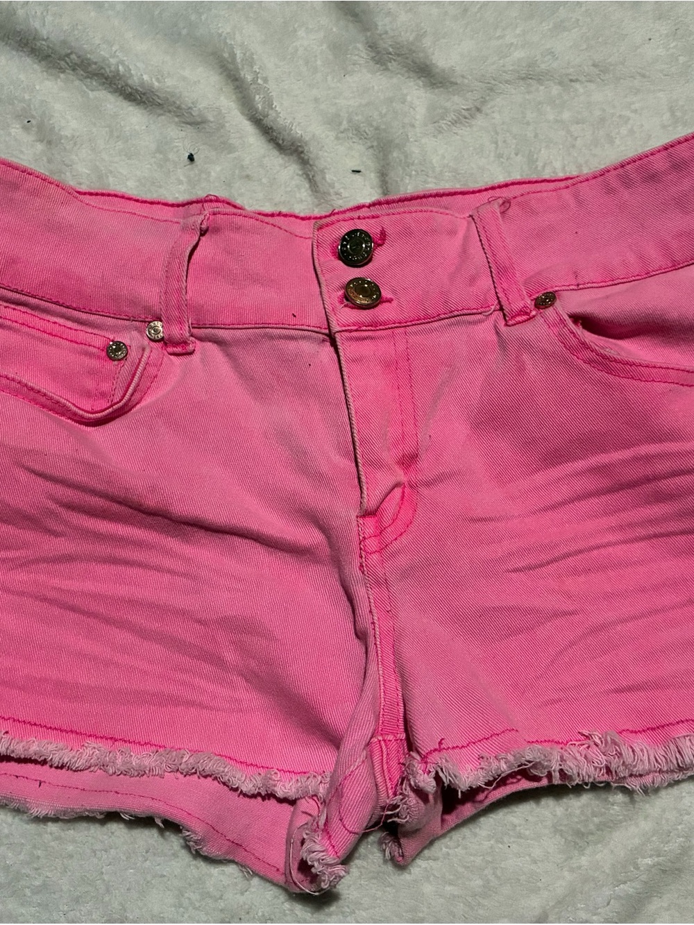 refuge Hot Pink Denim Cutoff Shorts